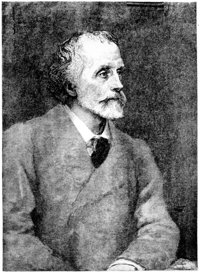 George Meredith, graviert von William Biscombe Gardner nach einem Holzschnitt von George Frederick Watts